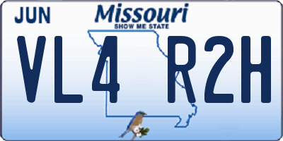 MO license plate VL4R2H