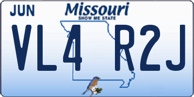 MO license plate VL4R2J