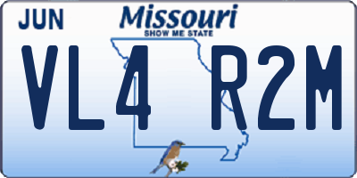 MO license plate VL4R2M