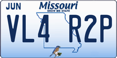 MO license plate VL4R2P