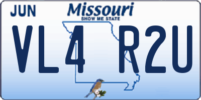 MO license plate VL4R2U