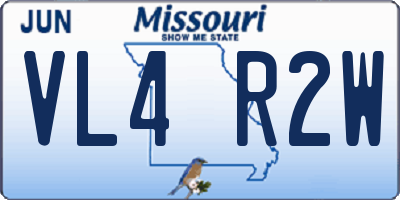 MO license plate VL4R2W