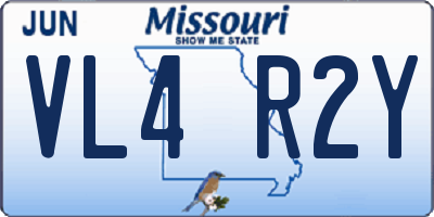 MO license plate VL4R2Y