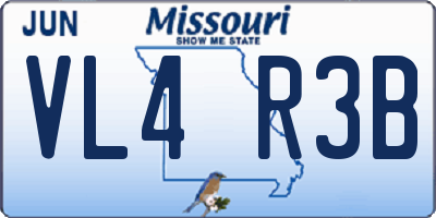 MO license plate VL4R3B