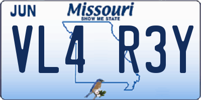 MO license plate VL4R3Y