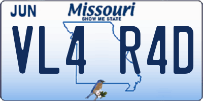 MO license plate VL4R4D