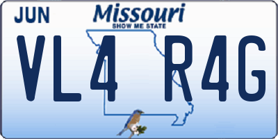 MO license plate VL4R4G