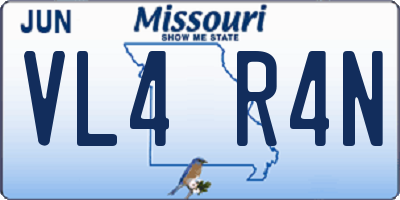 MO license plate VL4R4N