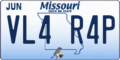 MO license plate VL4R4P