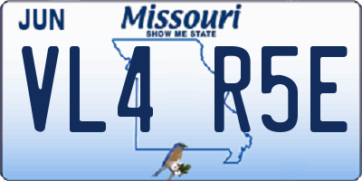 MO license plate VL4R5E