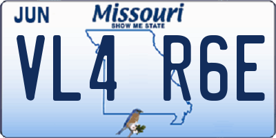 MO license plate VL4R6E