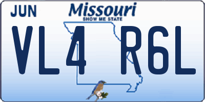 MO license plate VL4R6L