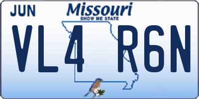 MO license plate VL4R6N