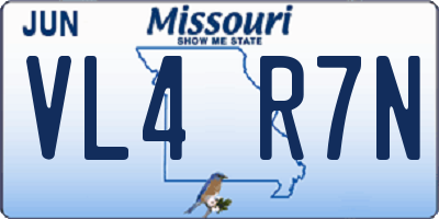 MO license plate VL4R7N
