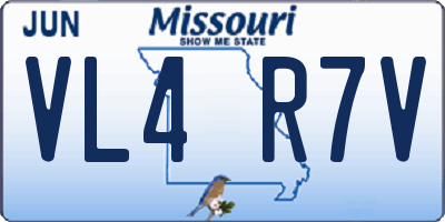 MO license plate VL4R7V