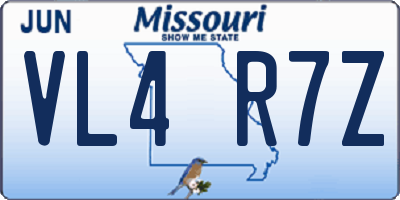 MO license plate VL4R7Z
