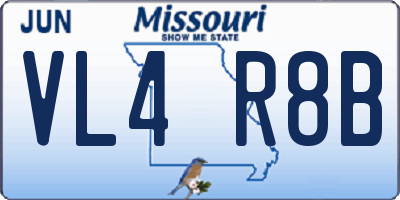 MO license plate VL4R8B
