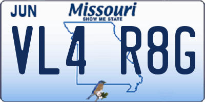 MO license plate VL4R8G