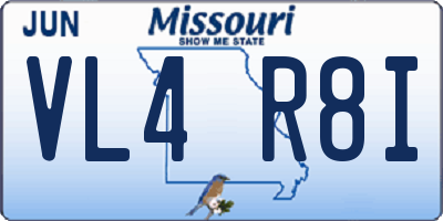 MO license plate VL4R8I