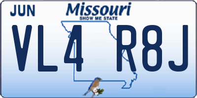 MO license plate VL4R8J