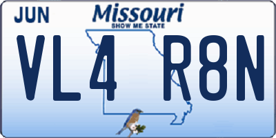 MO license plate VL4R8N