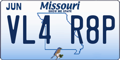 MO license plate VL4R8P