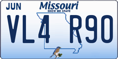 MO license plate VL4R9O