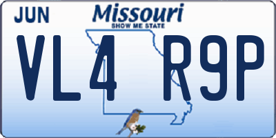 MO license plate VL4R9P
