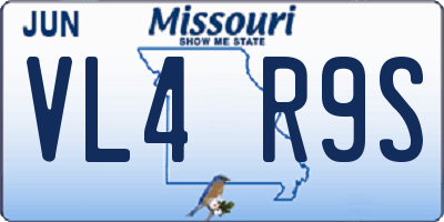 MO license plate VL4R9S