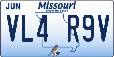 MO license plate VL4R9V
