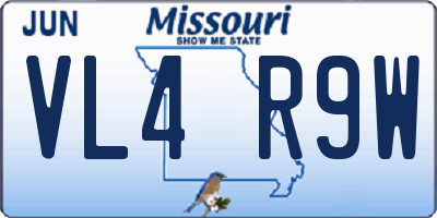 MO license plate VL4R9W