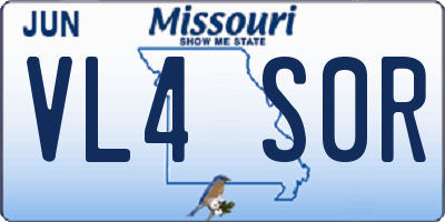 MO license plate VL4S0R