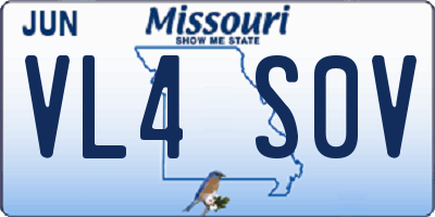 MO license plate VL4S0V