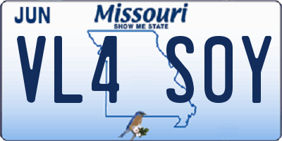 MO license plate VL4S0Y
