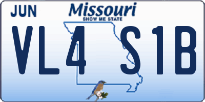 MO license plate VL4S1B