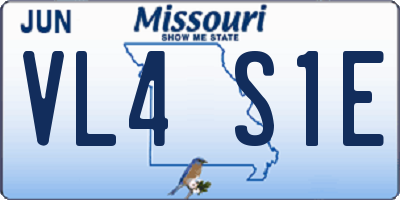 MO license plate VL4S1E