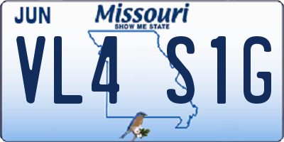 MO license plate VL4S1G
