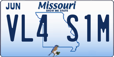 MO license plate VL4S1M