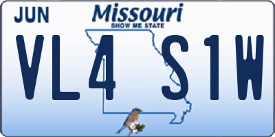 MO license plate VL4S1W