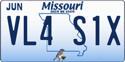 MO license plate VL4S1X