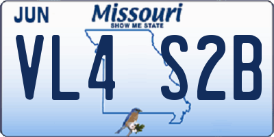 MO license plate VL4S2B