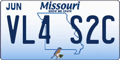 MO license plate VL4S2C