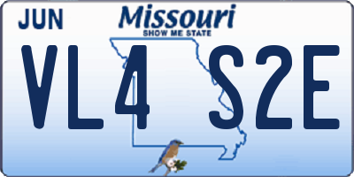 MO license plate VL4S2E