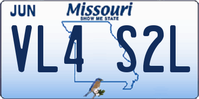 MO license plate VL4S2L
