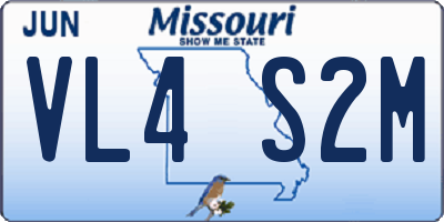 MO license plate VL4S2M