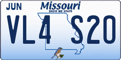 MO license plate VL4S2O