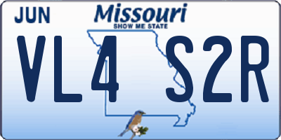 MO license plate VL4S2R