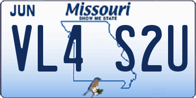 MO license plate VL4S2U