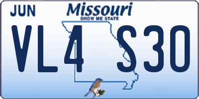 MO license plate VL4S3O