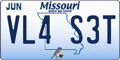 MO license plate VL4S3T